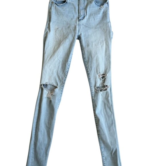 ABERCROMBIE & FITCH Light Wash Simone High Rise Super Skinny Jeans Size 4 - Picture 1 of 7